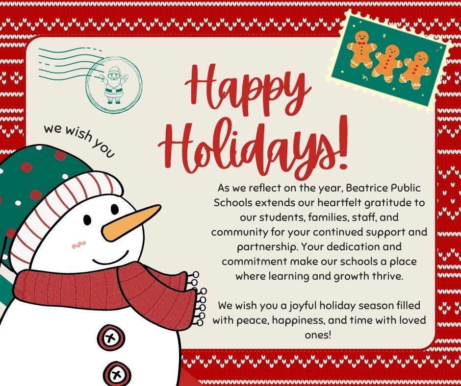 snowman with holiday wishes