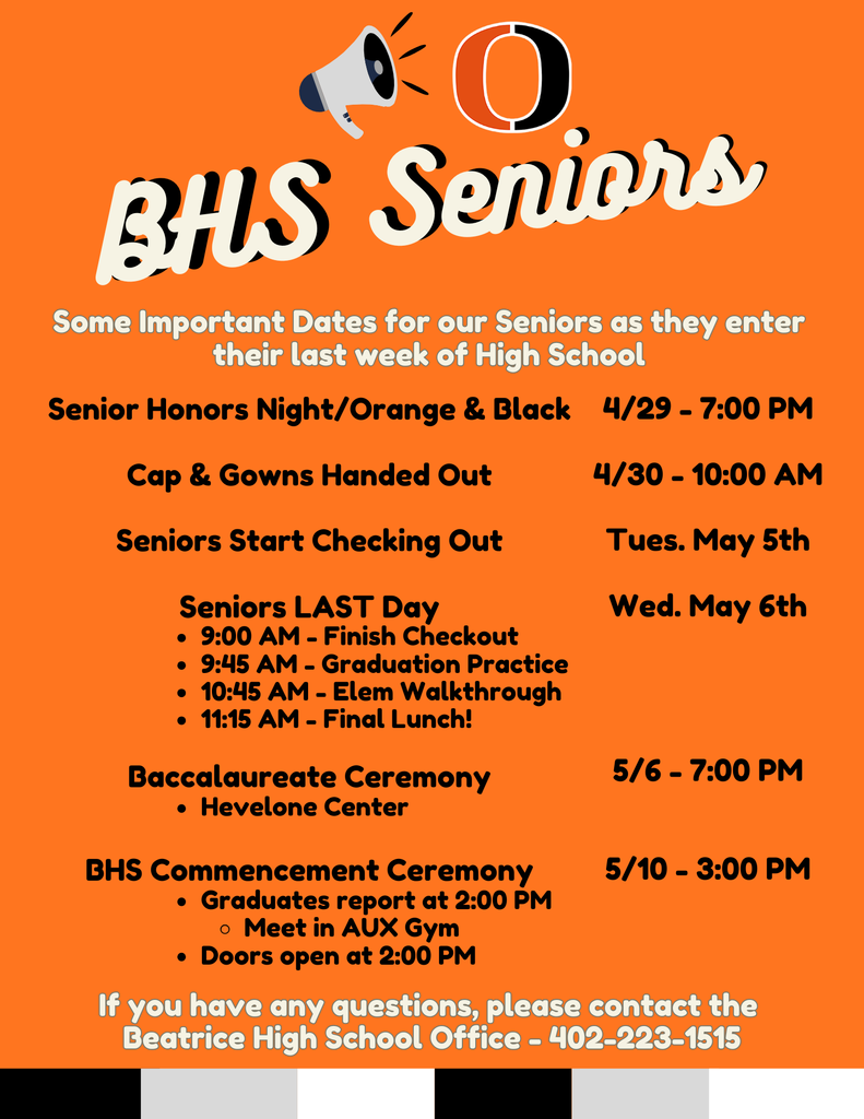bhs senior dates