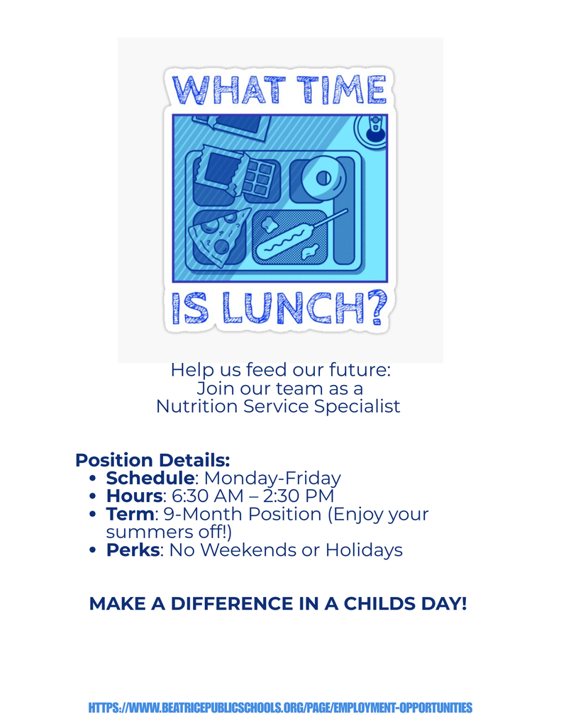 food service opening- blue