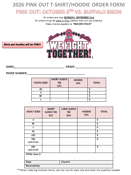 pink out