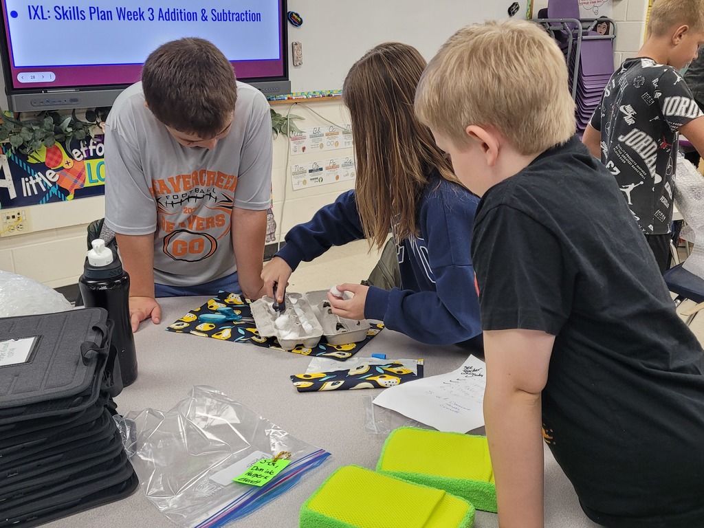 Egg project for 4th graders at Parkwood Elementary