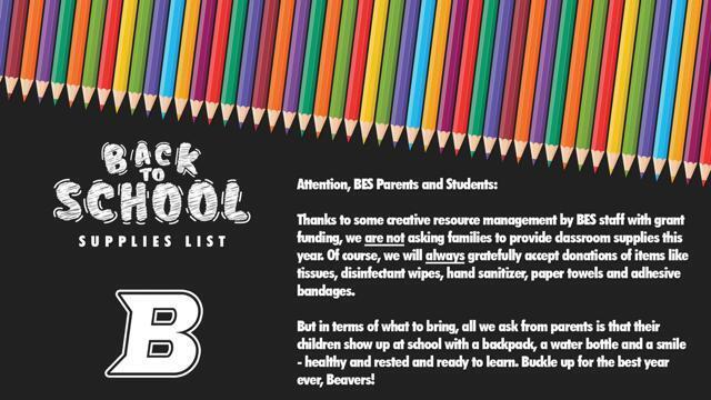 Beaverton Elementary Supplies