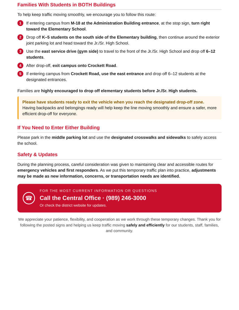 Traffic Pattern Update for Beaverton Schools Page 2