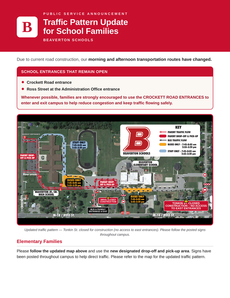 Traffic Pattern Update for Beaverton Schools Page 1