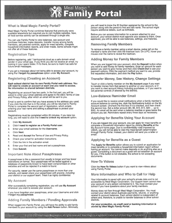 Meal Magic Informative Flyer