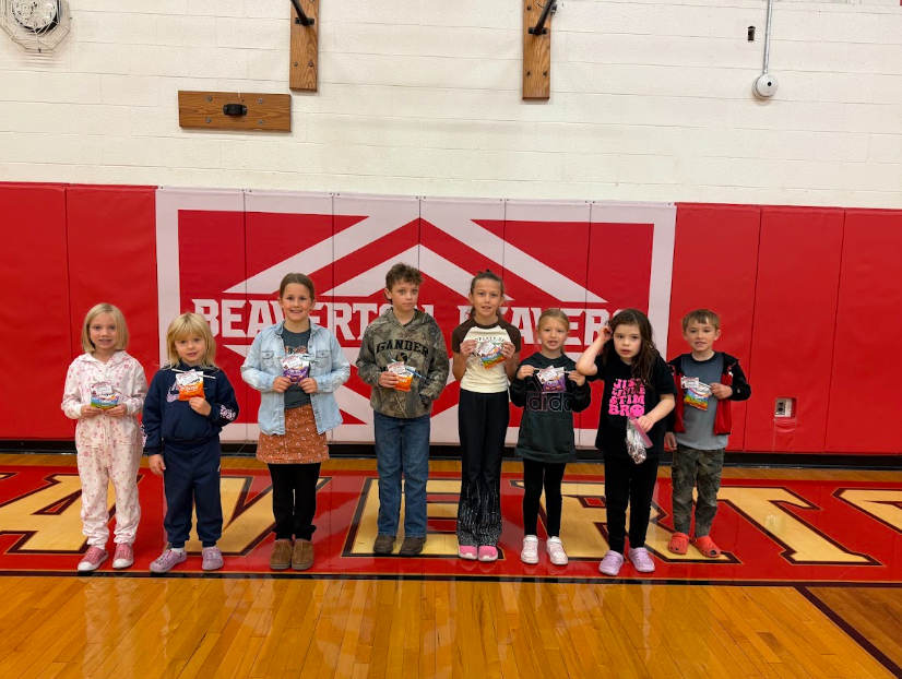 Group photo of Beaverton Elementary School students selected as September 2026 Students of the Month, posing together in celebration of their achievements.