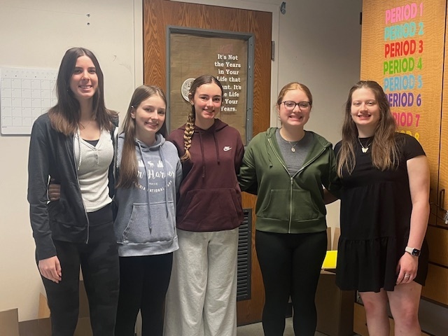 Macie Turner, Autumn Mitchell, Allie Swartz, Addison Clark, Summer Herline