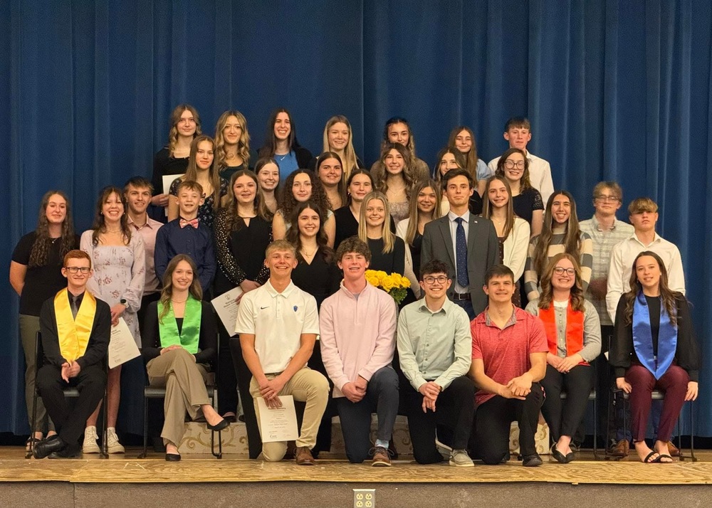 Addison Clark (President), Alexis Hershey (Vice President), Zane Ednie (Secretary), and Ellie Rose (Treasurer). and  students who were inducted include: Ezekiel Brambley, Emma Brown , McKenzie Clapper, Sophia Diehl, Drew Evans, William Evans, Sydney Feaster, Olivia Freidenbloom, David Hershey, Ellie Holtschneider, Kinlee Jones, Parker Klavuhn, Carter Kozielec, Grey Livengood, Eden Locke, Nevaeh Lohr, Rylee Lybarger, Autumn Mitchell, Sophia Raymond, Olivia Ritchey, Aleah Rose, Ben Schrock, Madison Smith, Allie Swartz, Sydney Swope, Gabe Taylor, Macie Turner, Sophia VanHorn, and Lily Zembower.