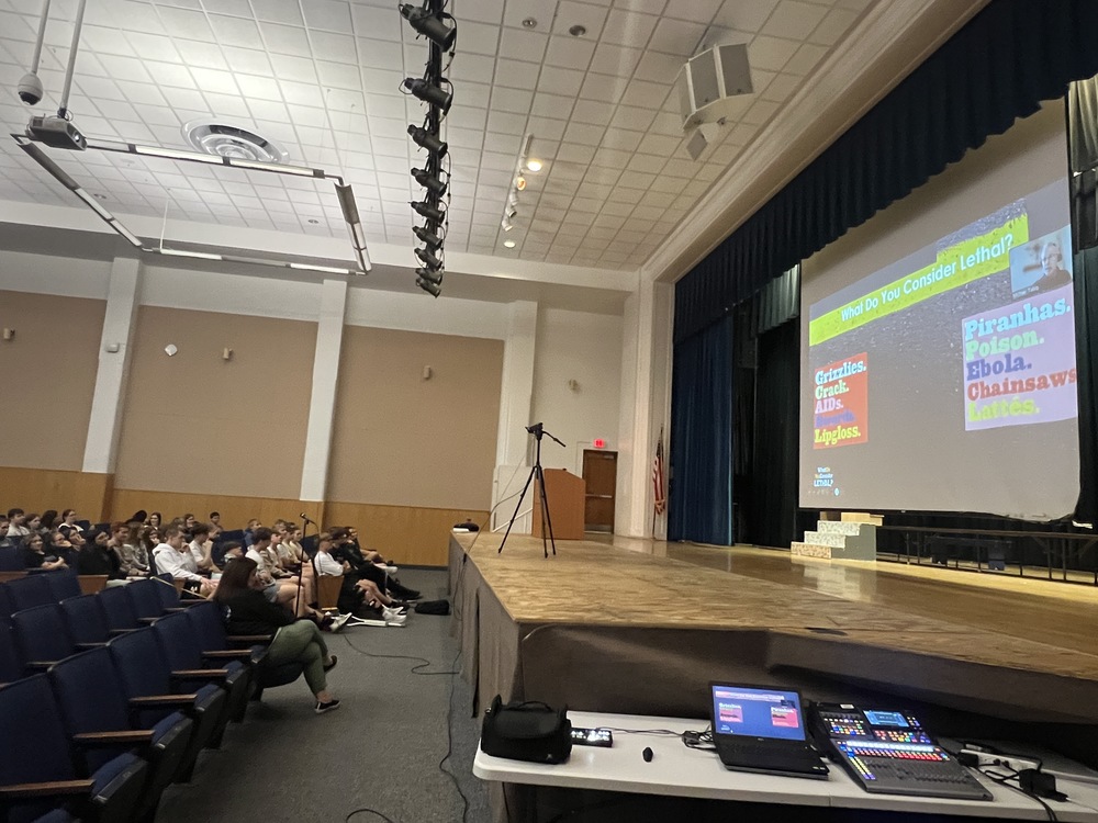 Based SADD Students watching the presentation