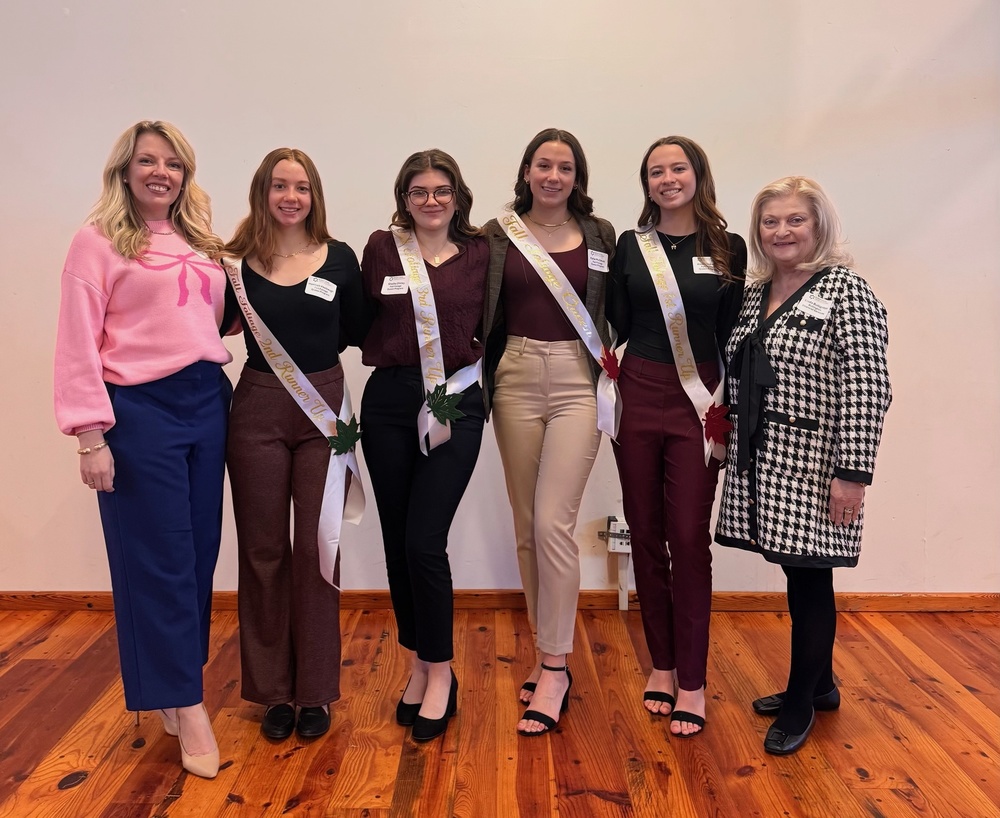 Katie McDevitt & Alexis Hershey Standing with the other fall foliage queens