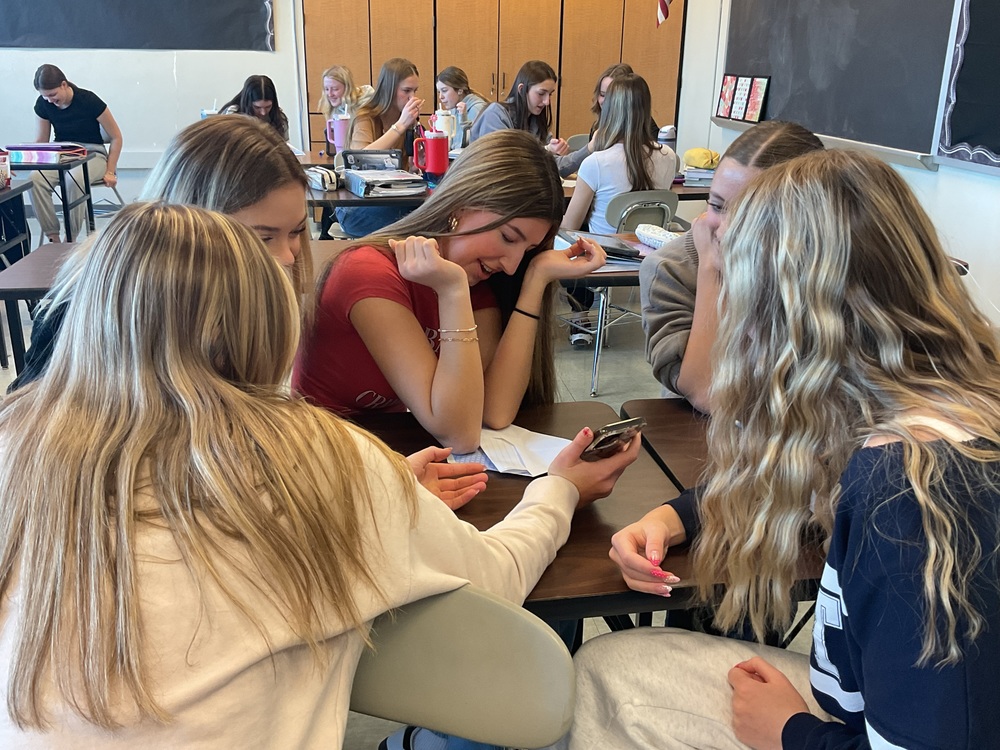 Students doing the activity