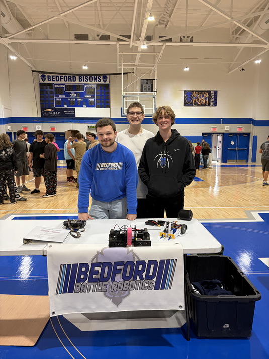 Photo 2: Bedford Battle Robots team at the fair