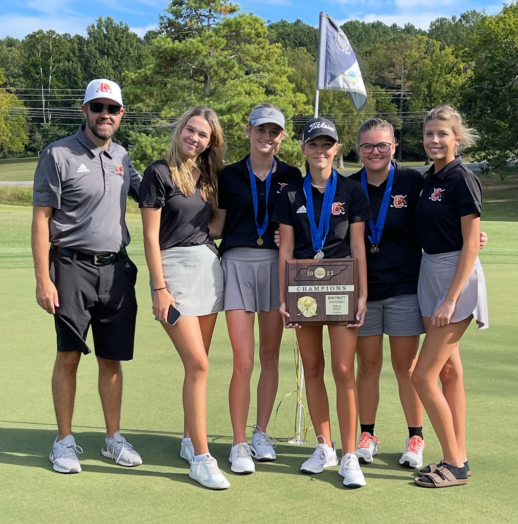 Coach Bankston and Girls Golf Team