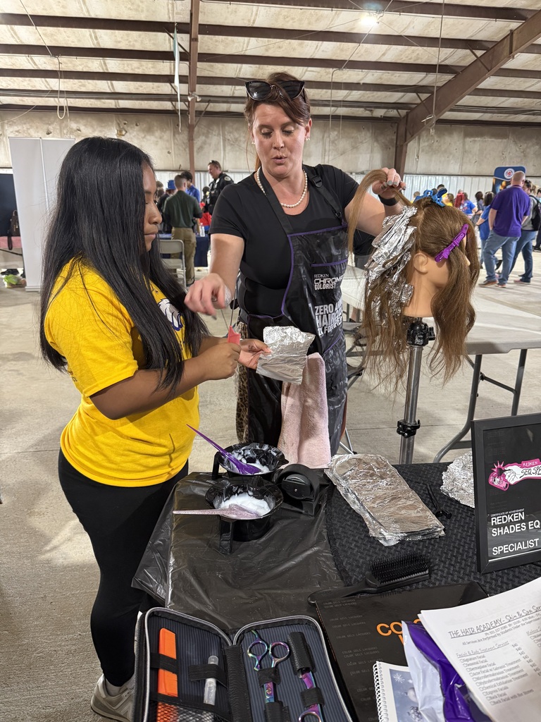 Student learning about cosmetology