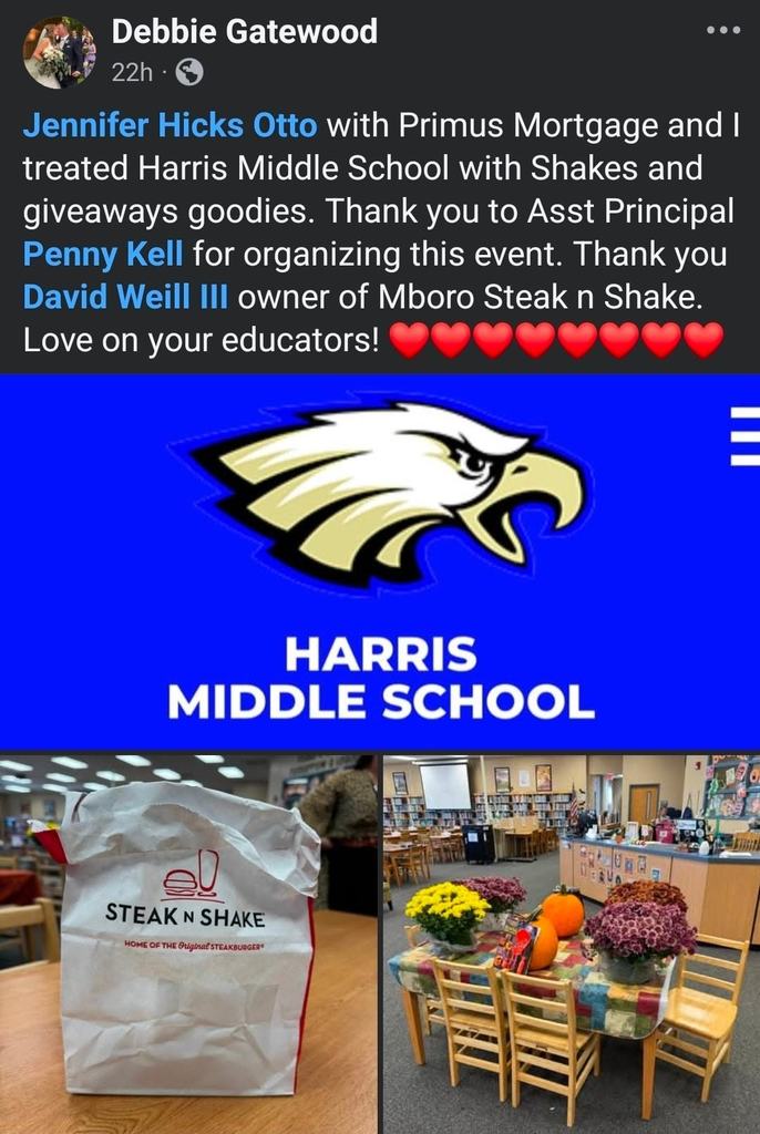 image from a facebook post about donations of shakes