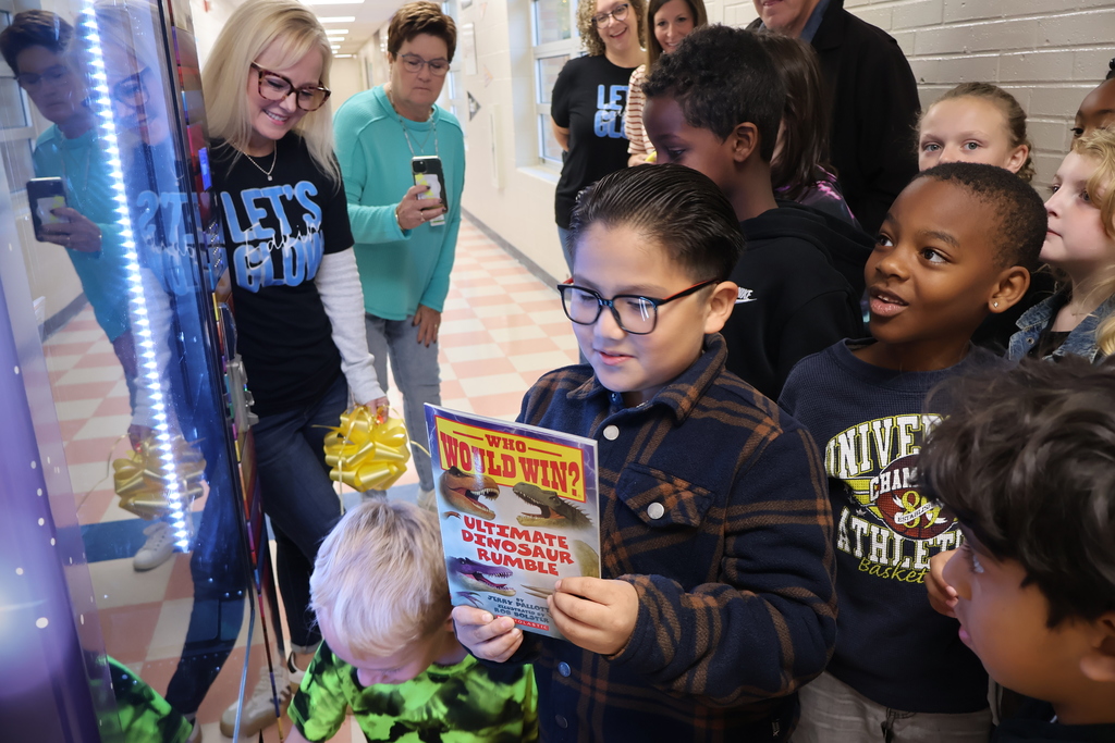 Cooper Steel Book Vending Machine Donation at Eakin Elementary School 