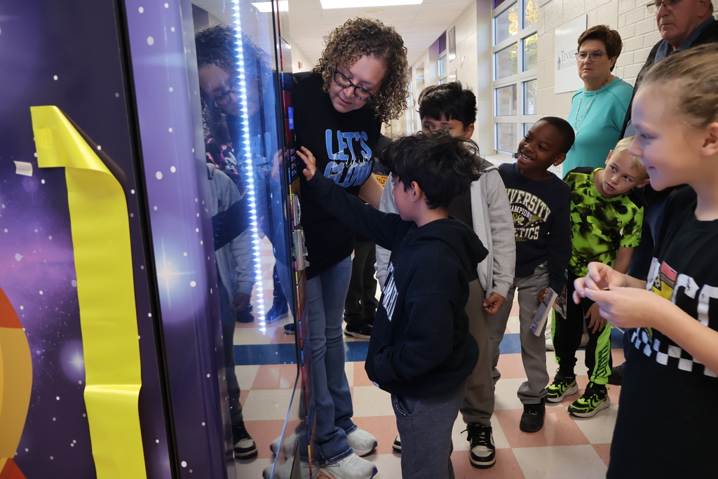 Cooper Steel Book Vending Machine Donation at Eakin Elementary School 