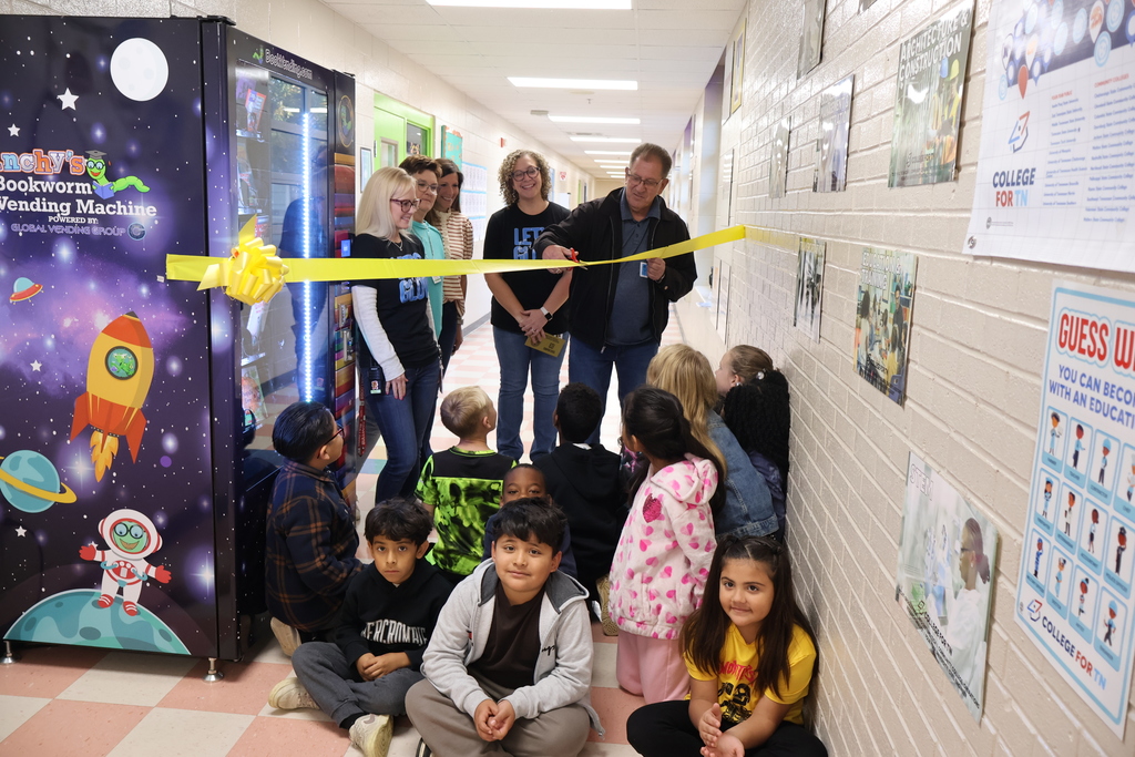 Cooper Steel Book Vending Machine Donation at Eakin Elementary School 
