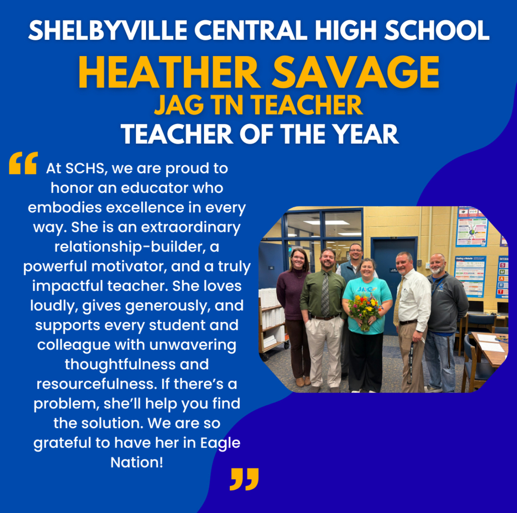 Heather Savage- Teacher of the Year