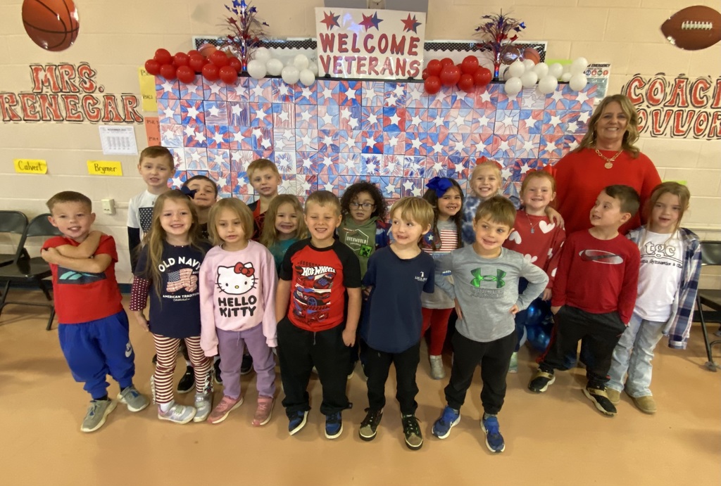 Kindergarten Students at Cascade Elementary Celebrate Veteran's Day
