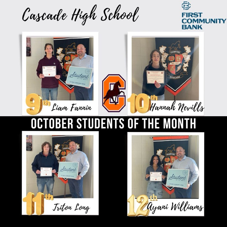 October Students of the month 