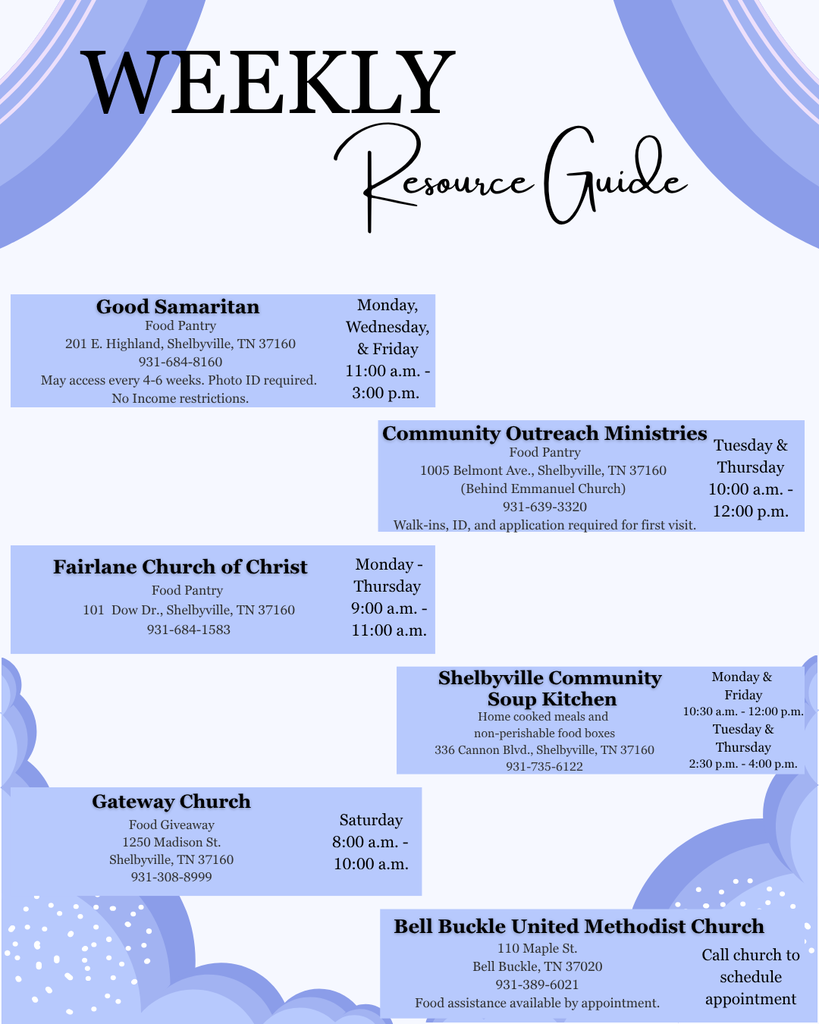 Weekly Resource Guide 