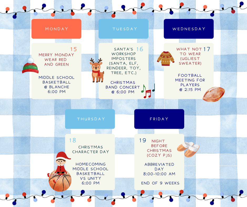 Calendar of events at Liberty this week