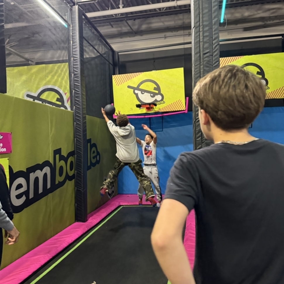 Students enjoying time on Urban Air Field Trip