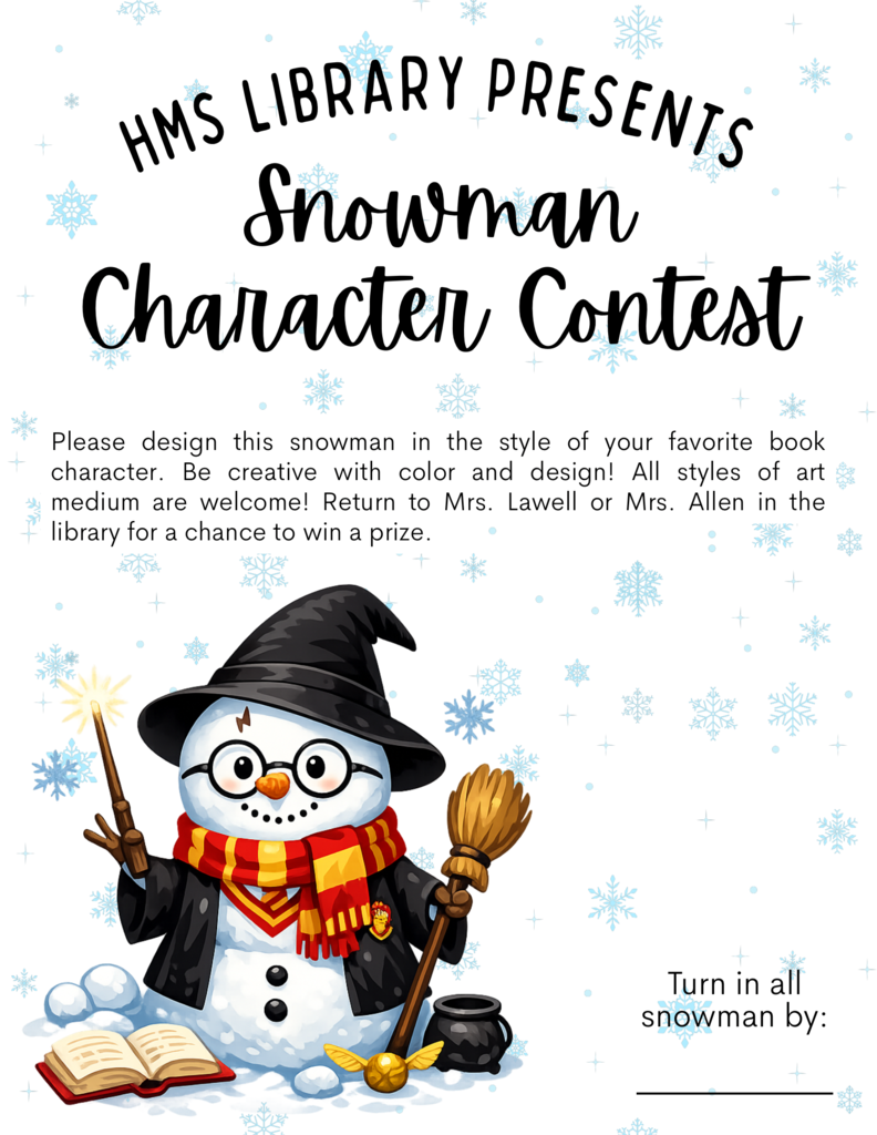 Snowman Coloring Contest Info 1