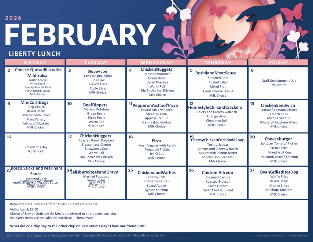 February Menus