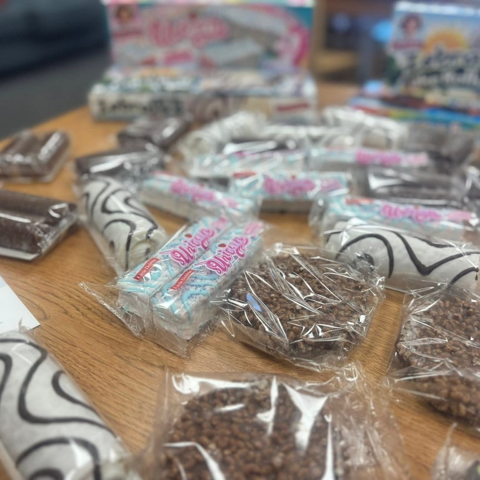 table full of Little Debbie Snack Cakes