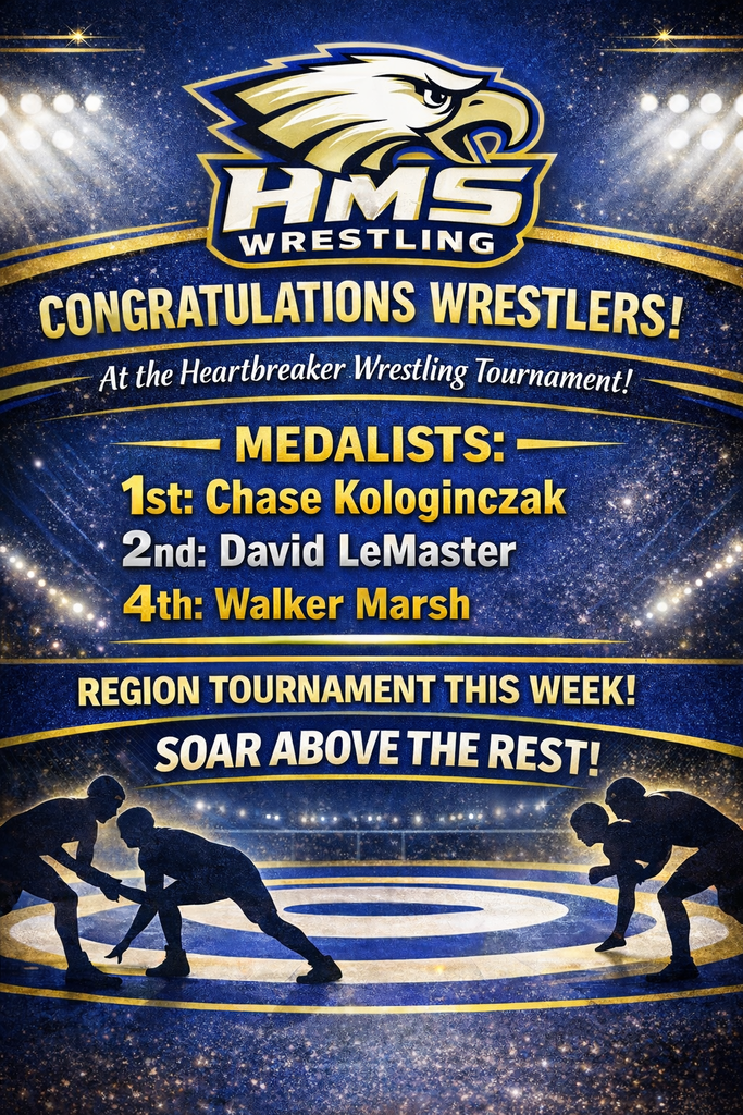 Congrats to our HMS Wrestling Team for their performance at the Heartbreak Wrestling Tournament.