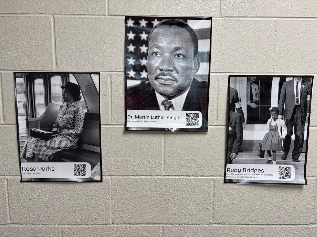 Black History Month Interactive Displays at Eakin Elementary School