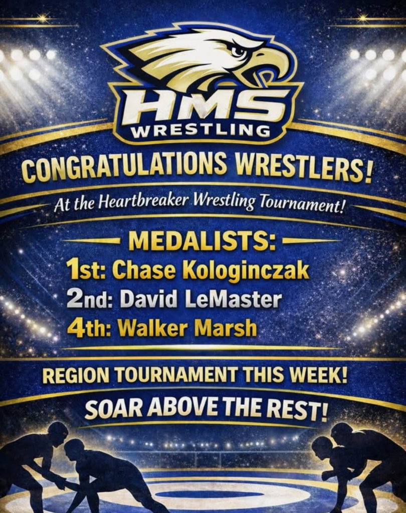 Congratulations to the Harris Middle School Wrestlers for their Participation in the Heartbreaker Wrestling Tournament!