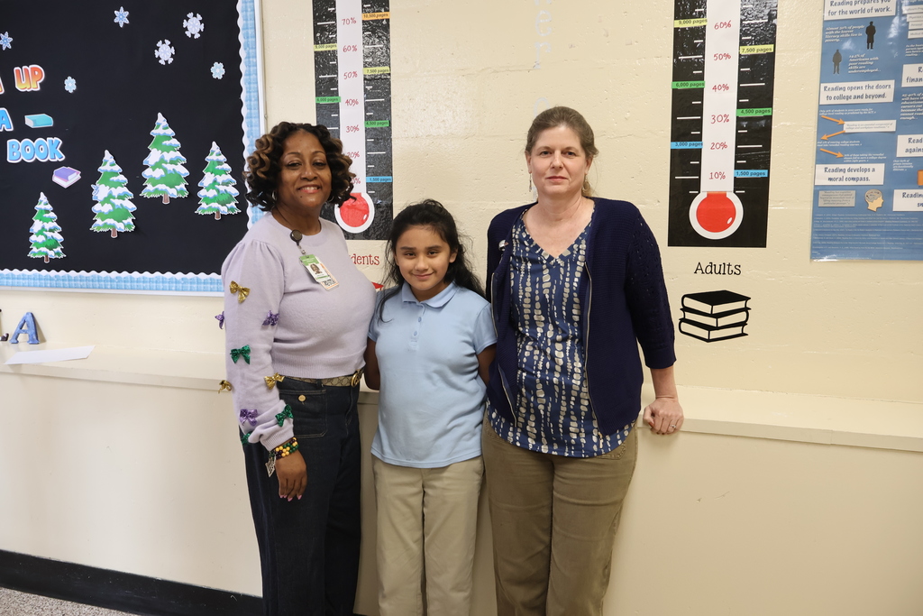 Students recognized at BCLA for their participation in a reading challenge. 