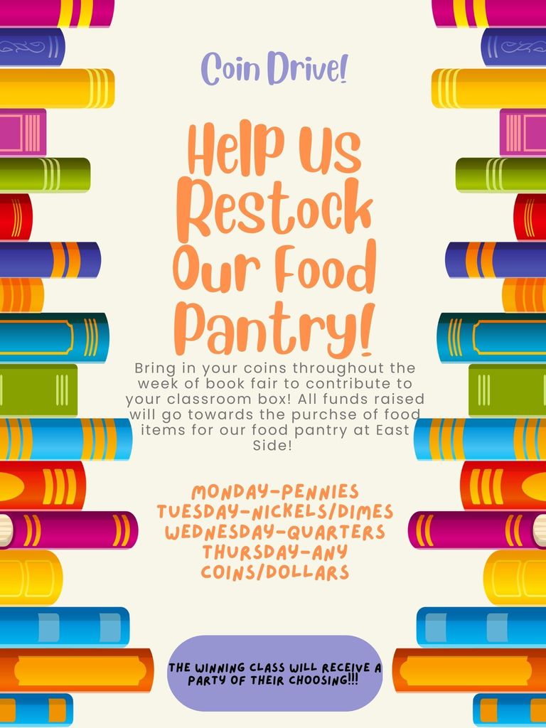 coin drive to restock the food pantry