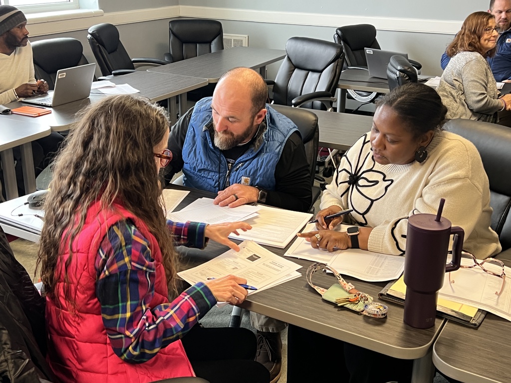 Threat assessment training at the Bedford County Schools Central Office. 