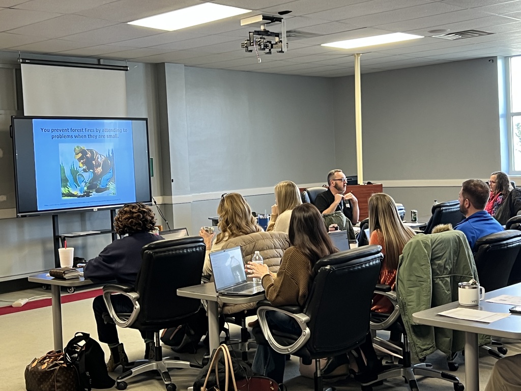 Threat assessment training at the Bedford County Schools Central Office. 