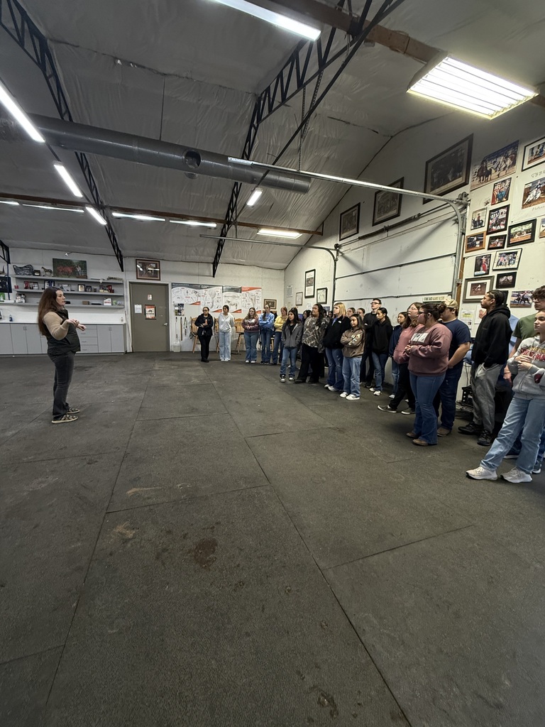 SCHS FFA students listening to someone speak.