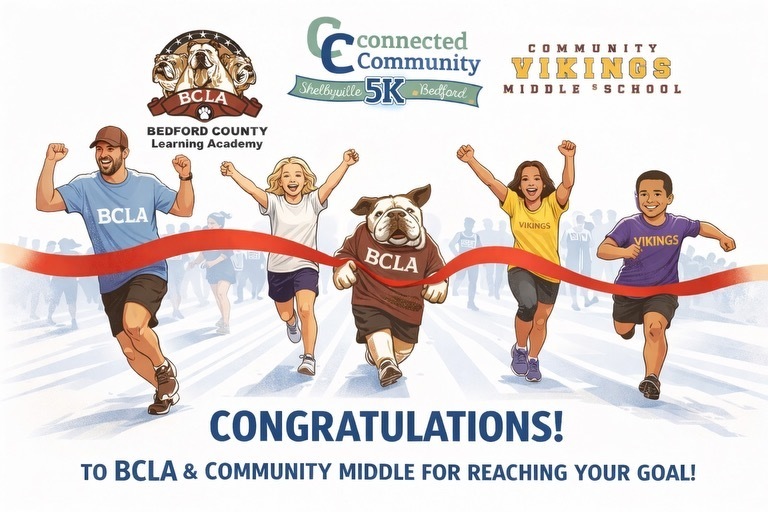 Congratulations to BCLA & Community Middle School for meeting their CC5K goal!