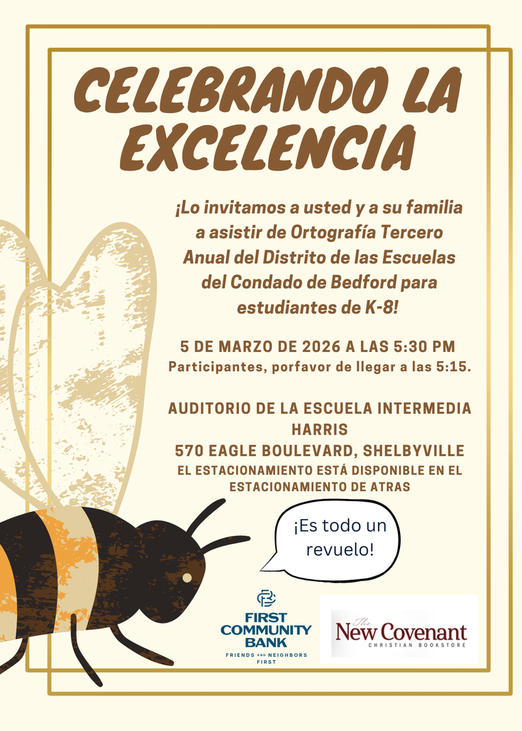 Invitation to the Districtwide Spelling Bee in Spanish