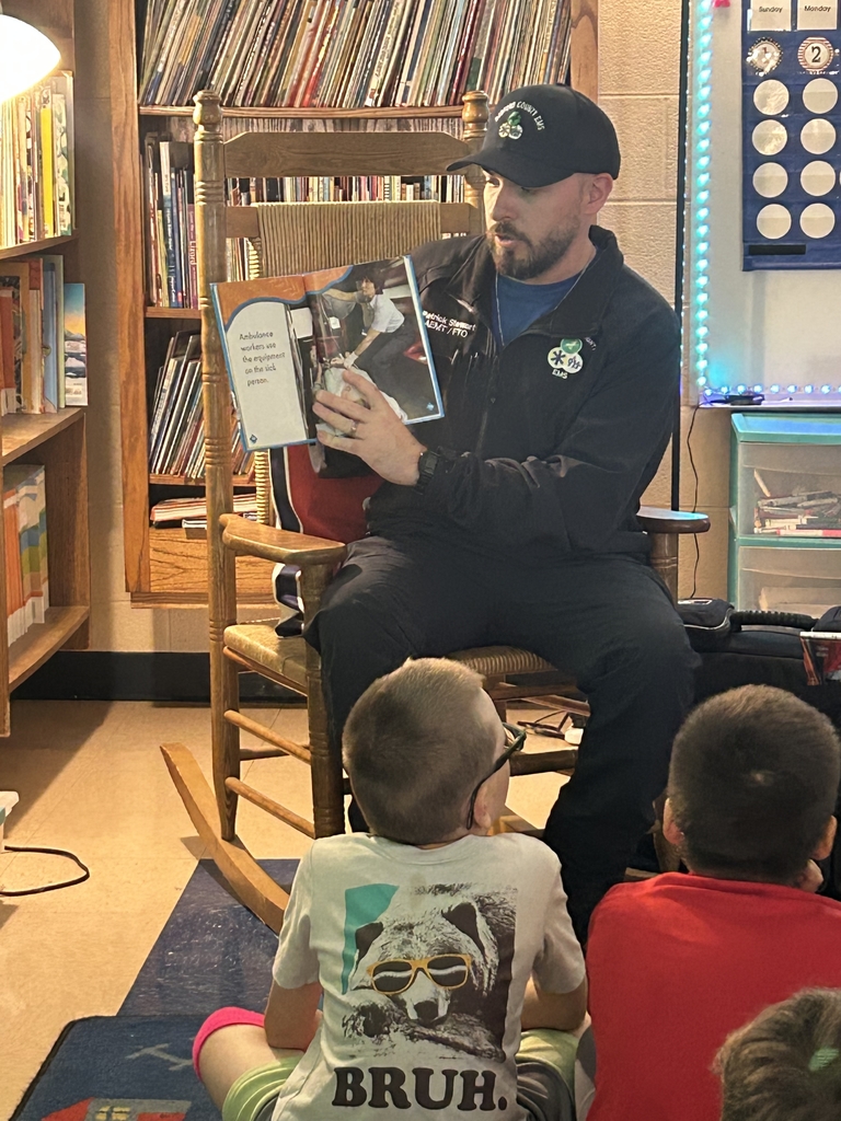 volunteer reader in classroom