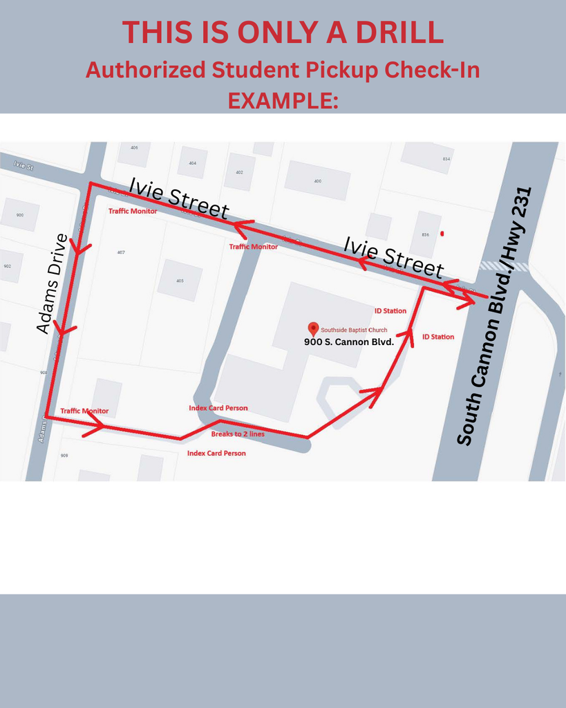 THIS IS ONLY A DRILL. Breaking News graphic of Map