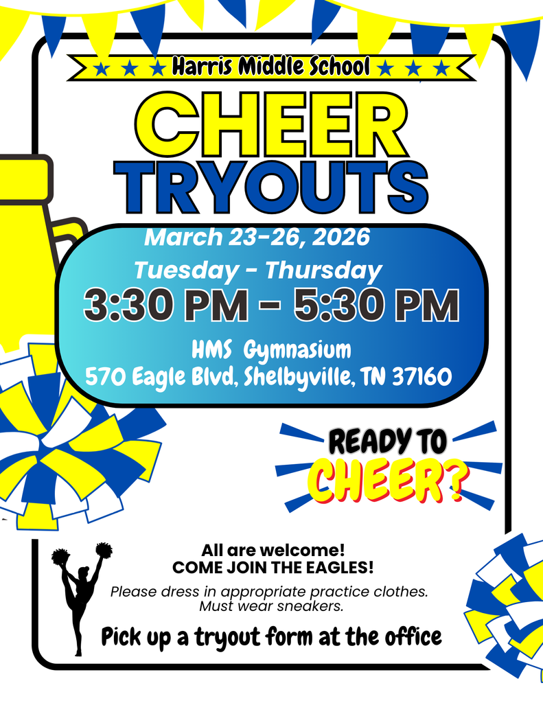 HMS Cheerleader Tryouts March 23rd-March 26th