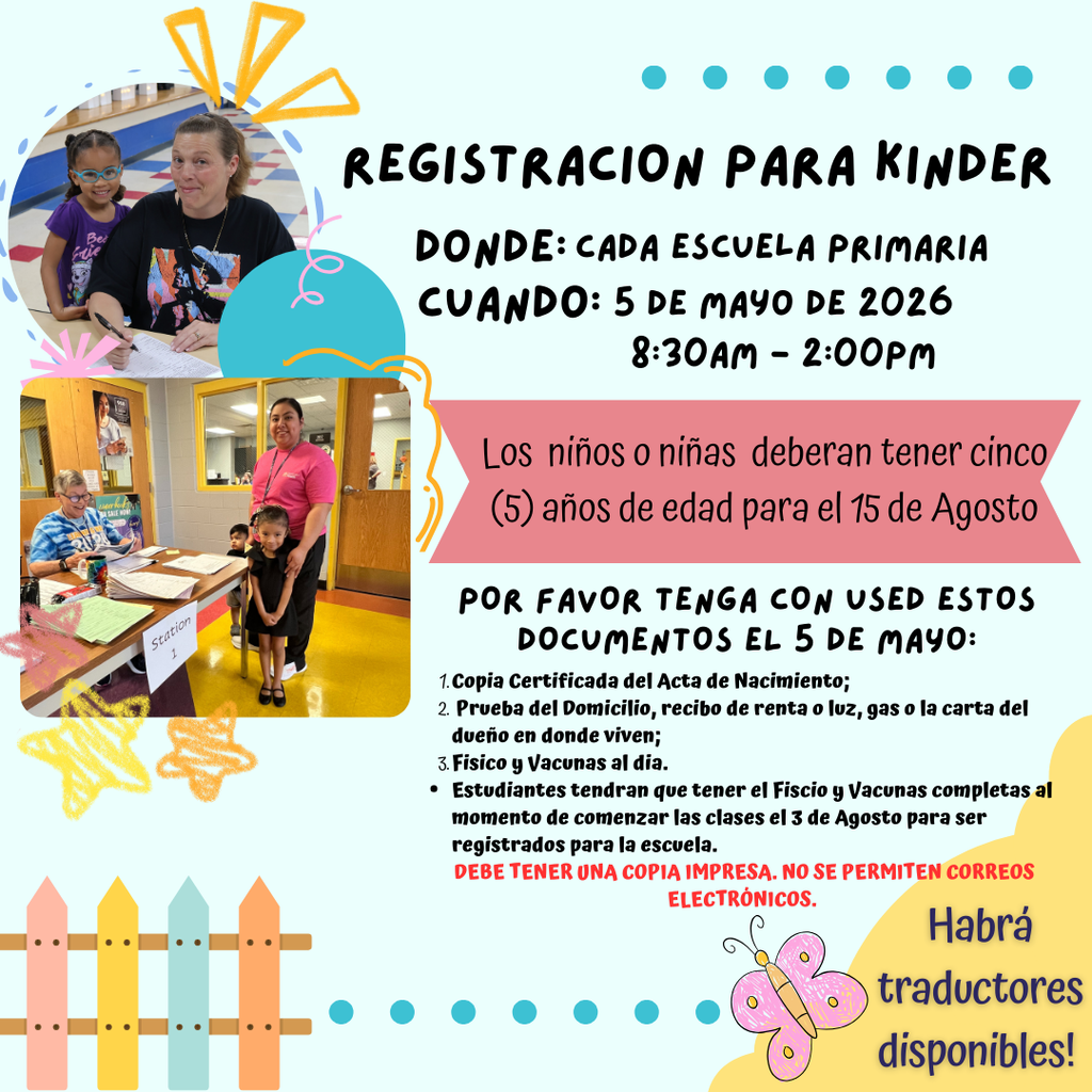 Pre-K & Kindergarten Registration is Here!