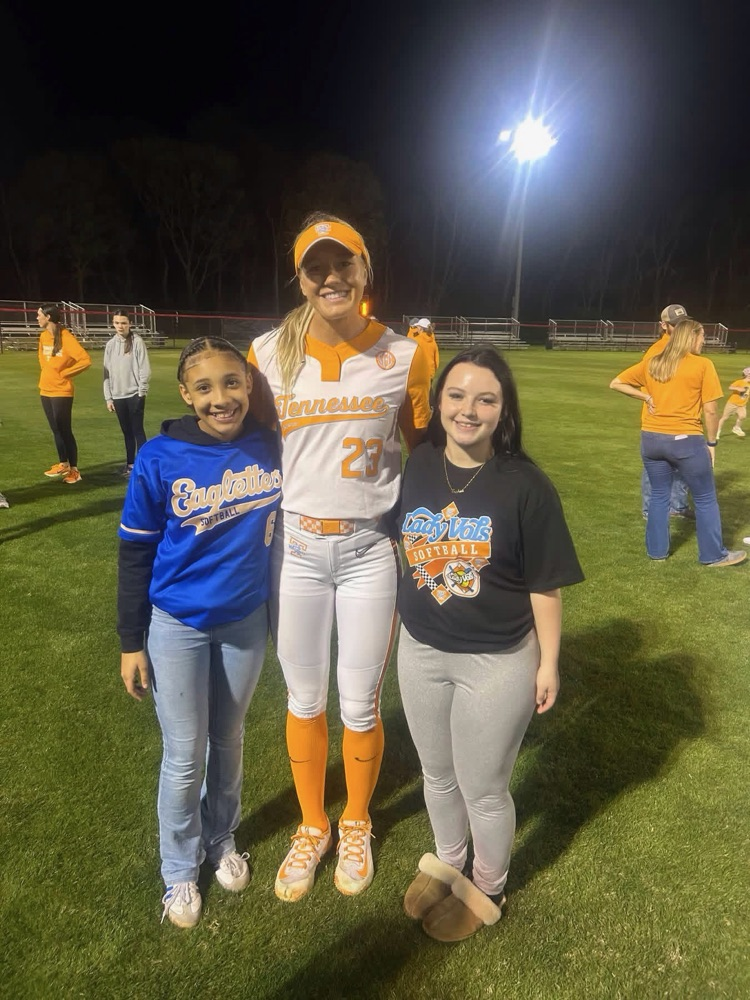 HMS Softball players hanging out at the UT game