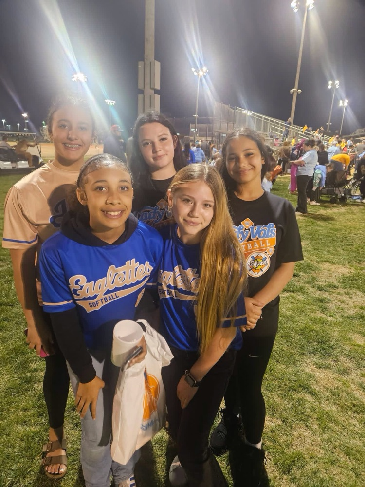 HMS Softball players hanging out at the UT game