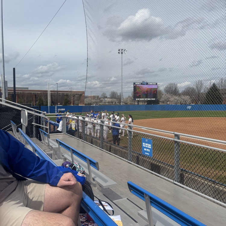 HMS Softball players enjoying the MTSU game
