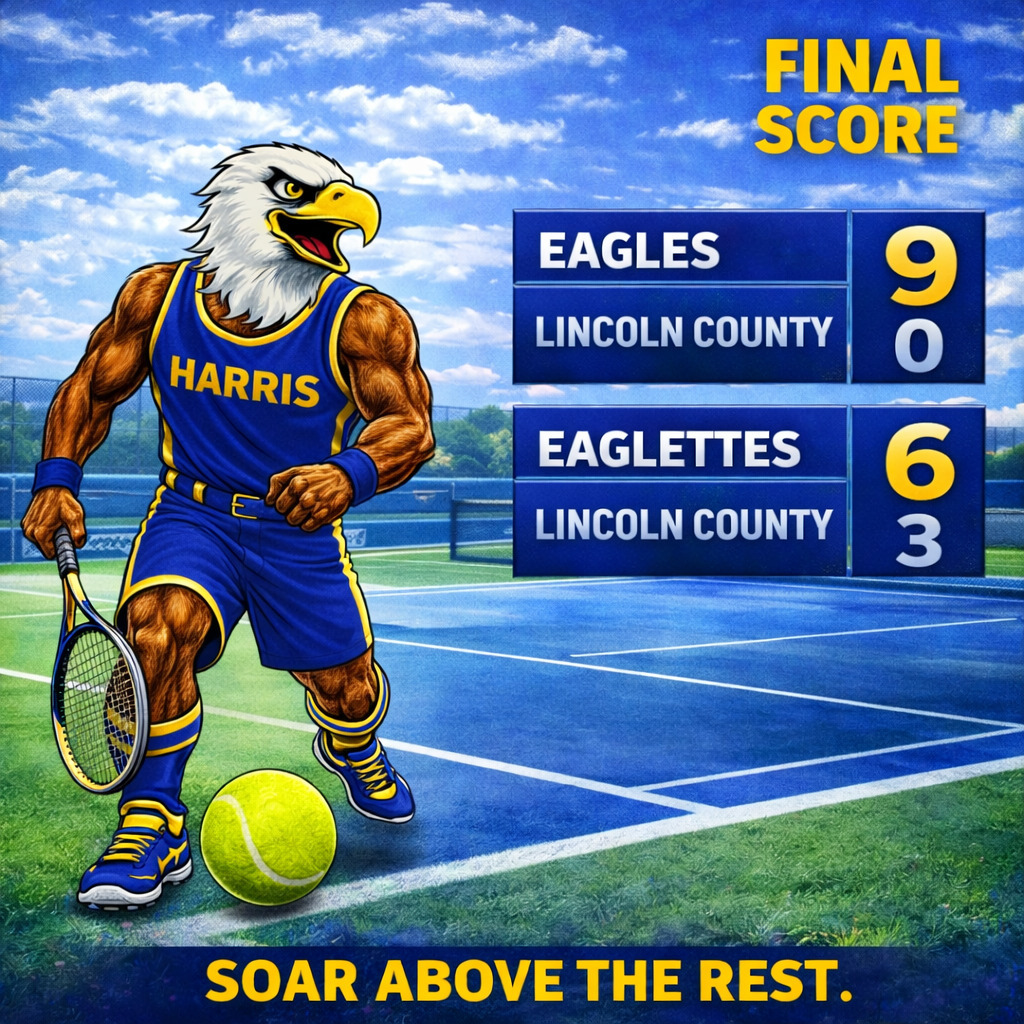 HMS Eagles and Eaglettes tennis win again, this time vs Lincoln County