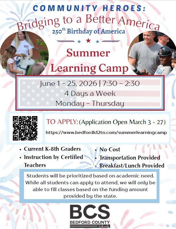 Summer Learning Camp Information 